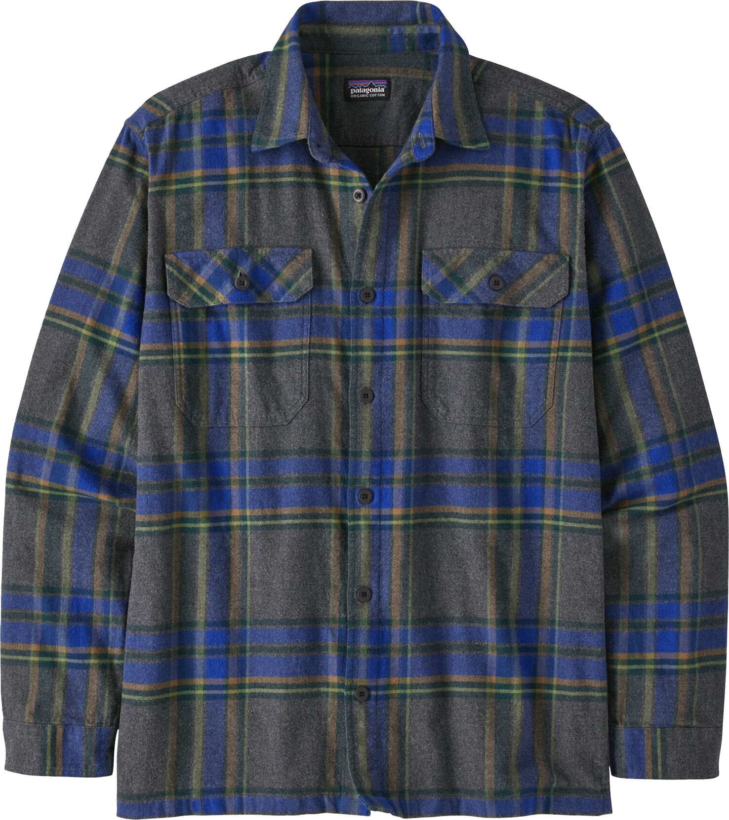 Patagonia L/S Organic Cotton MW Fjord Flannel Shirt, herre Edge:Black 42400 EDBK S 2021