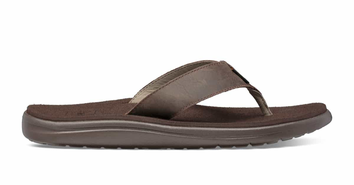 Teva Voya Flip Leather sandal herre Chocolate Brown 44,5 2021