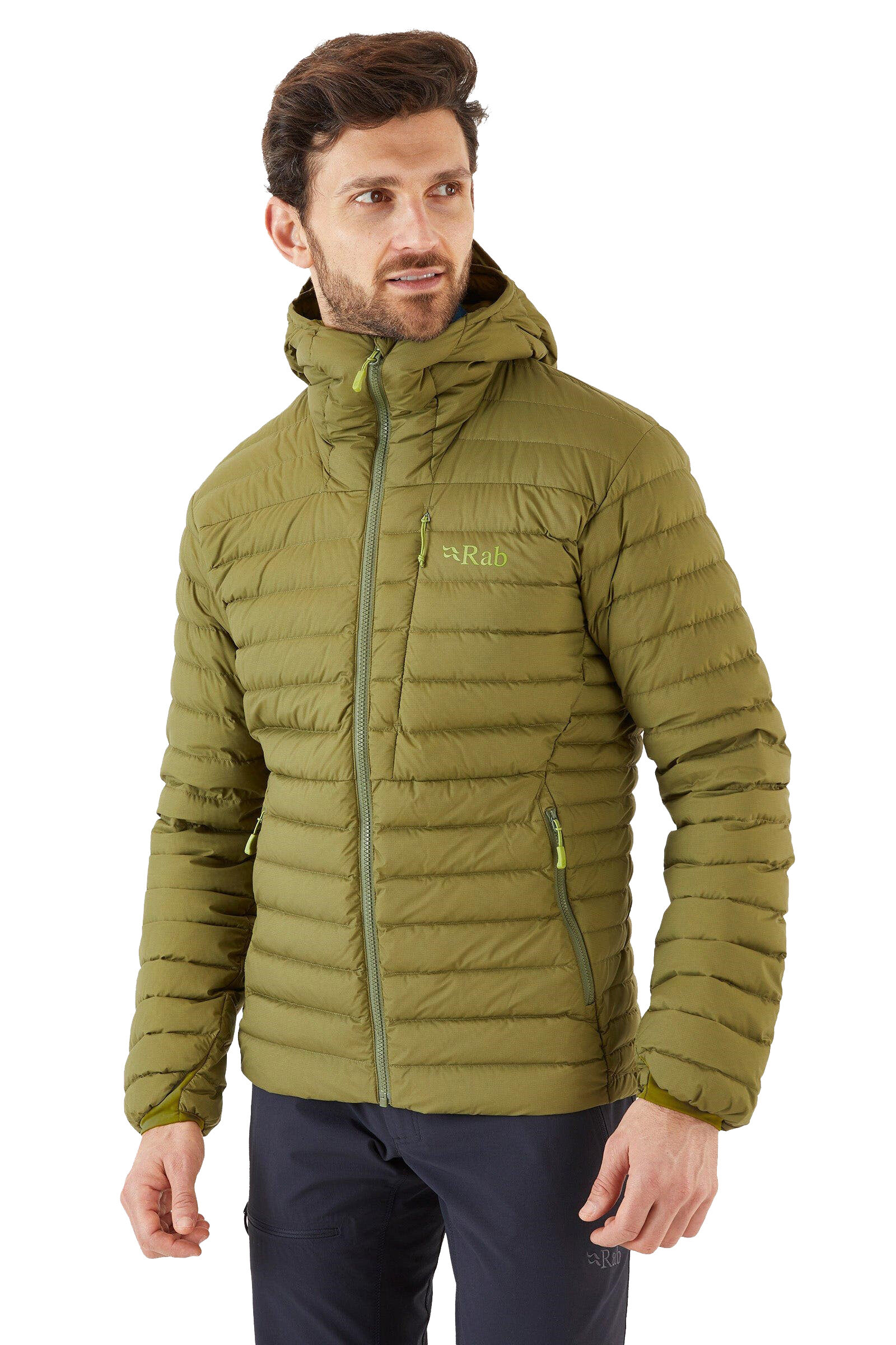 Rab Infinity Microlight Jacket, dunjakke herre Chlorite Green QDB-22-CHG S 2021