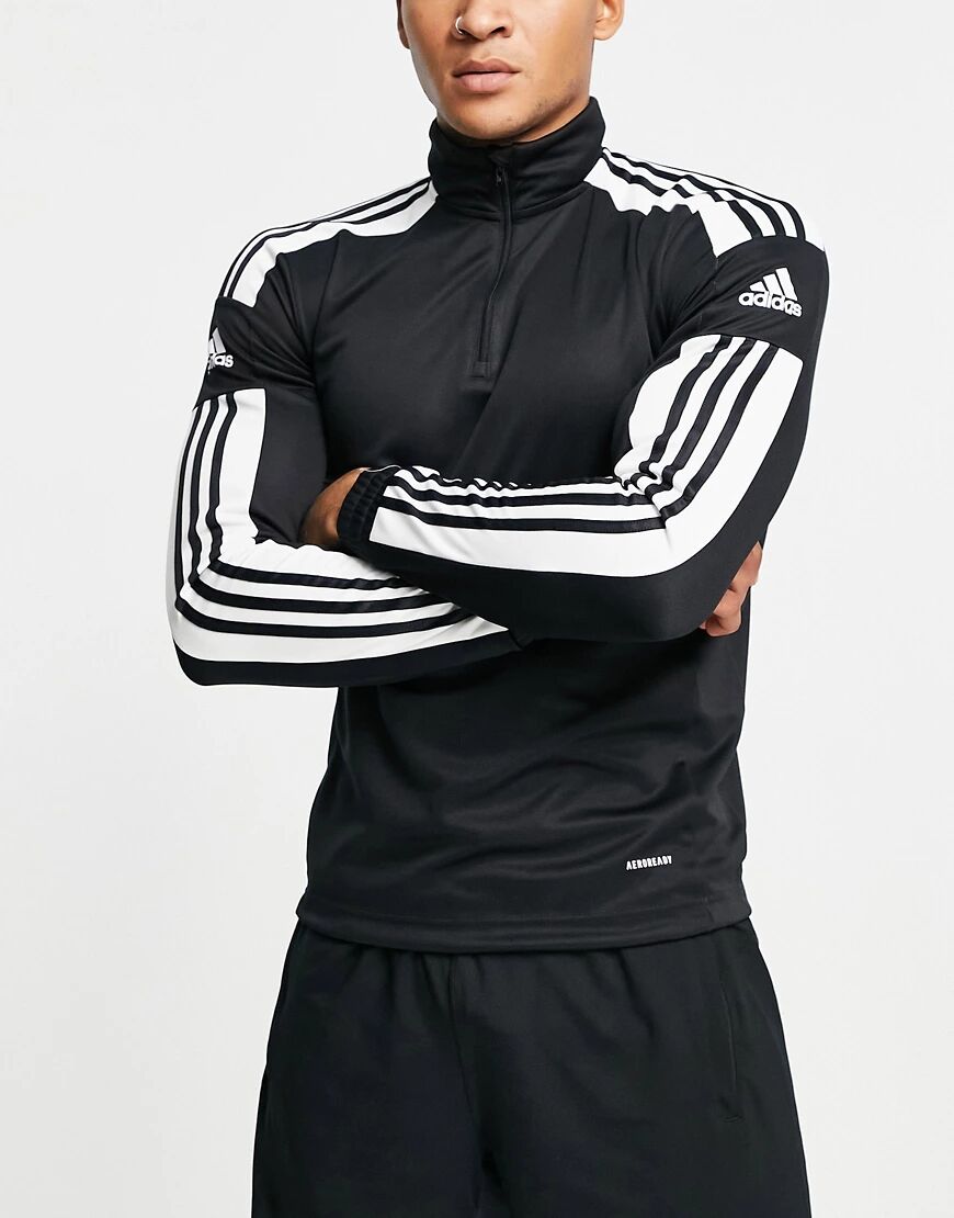 adidas performance adidas Football Squad 21 half zip sweatshirt in black  Black