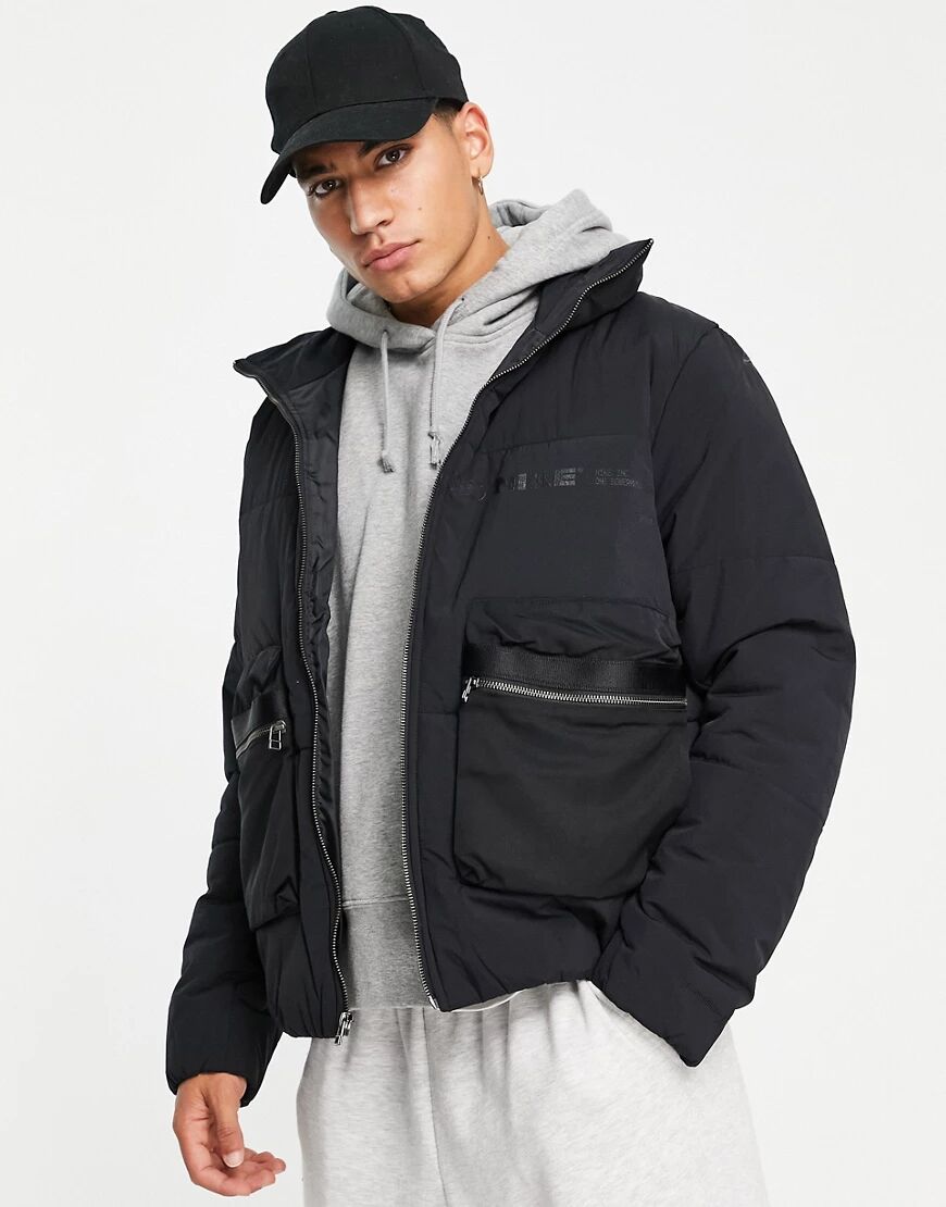 Nike City Made padded utility jacket in black  Black