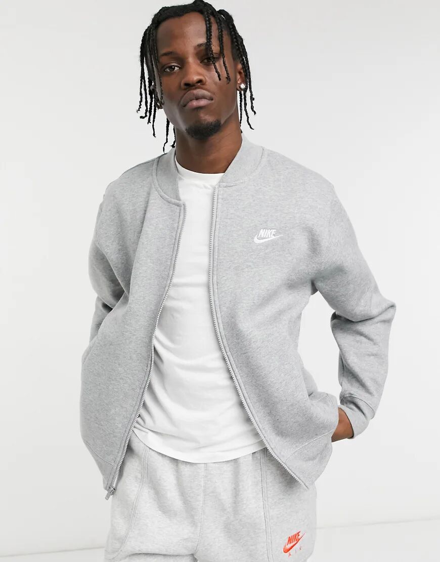 Nike Club bomber jacket in grey  Grey