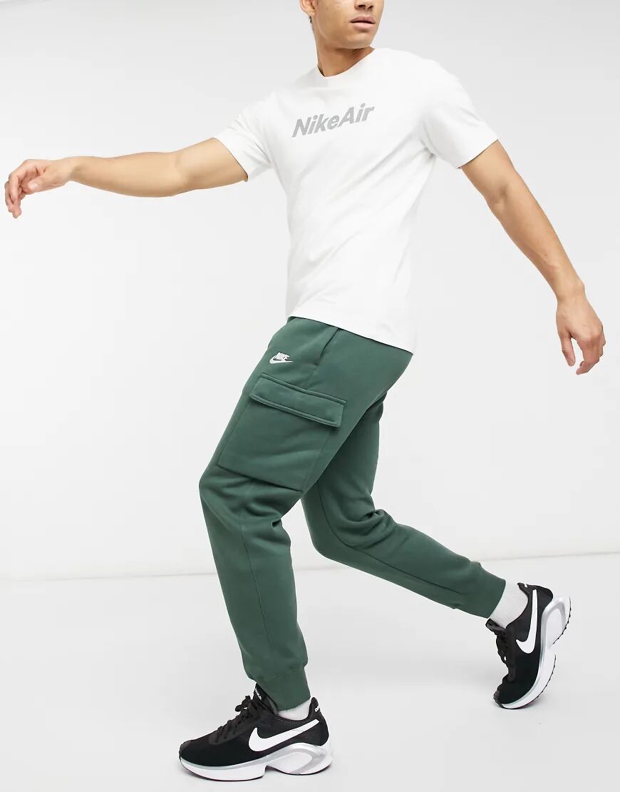 Nike Club cuffed cargo joggers in khaki-Green  Green