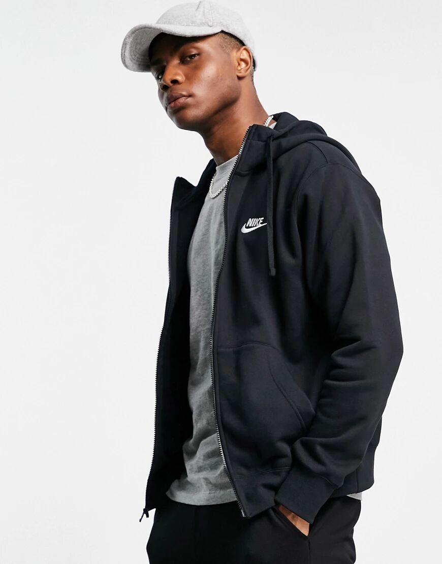 Nike Club zip-up hoodie in black BV2645-010  Black
