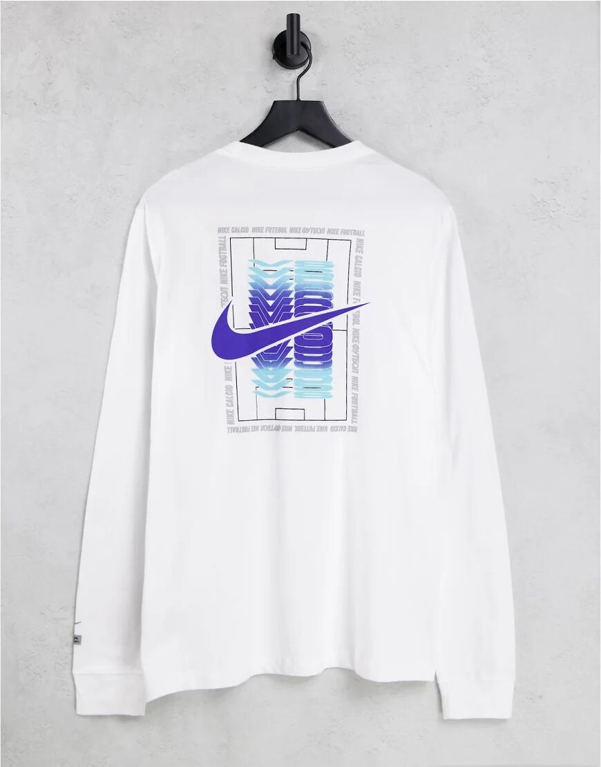 Nike Football Nike FC Seasonal graphic long sleeve t-shirt in white  White