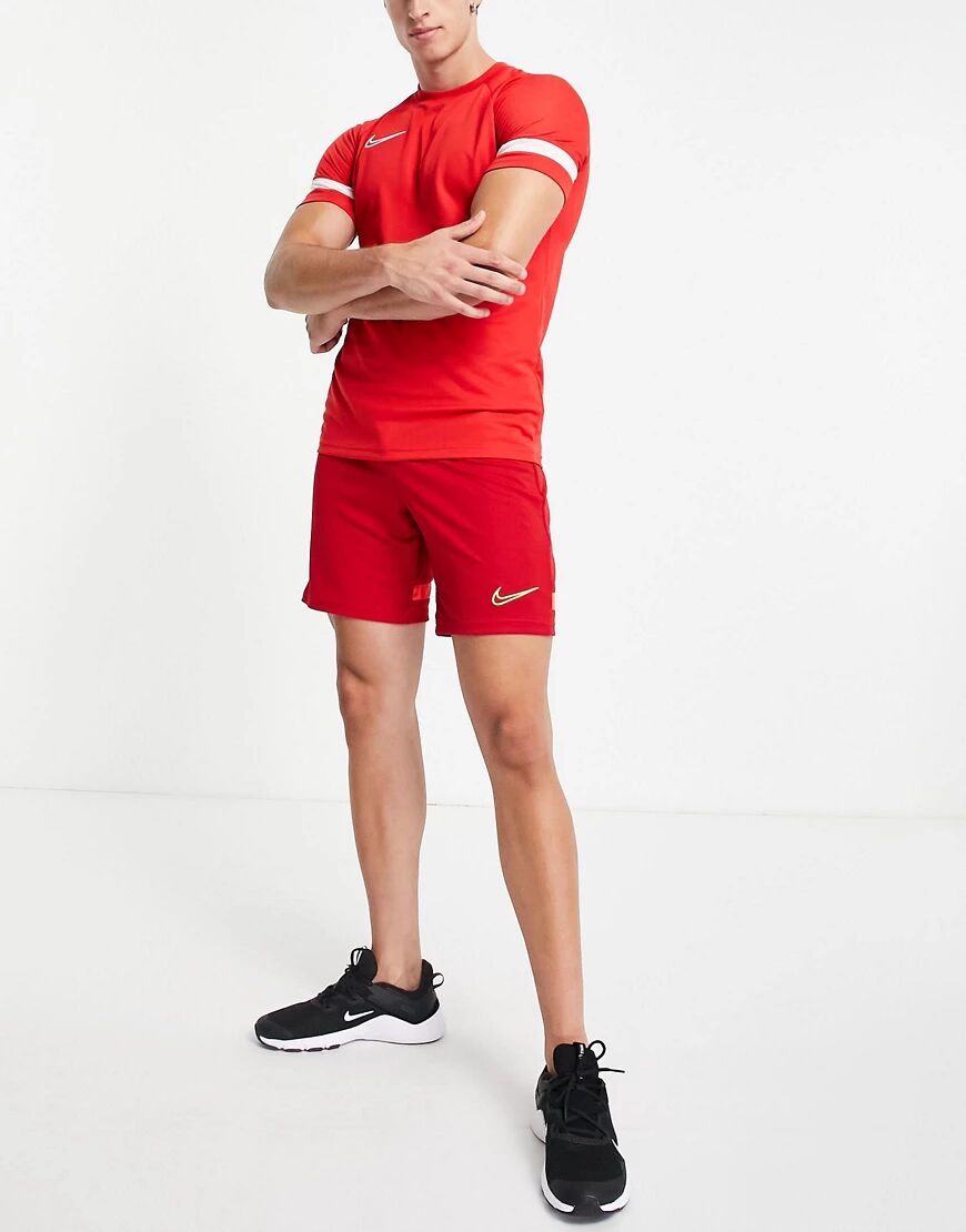 Nike Football Dri-FIT Academy 21 shorts in red-Black  Black