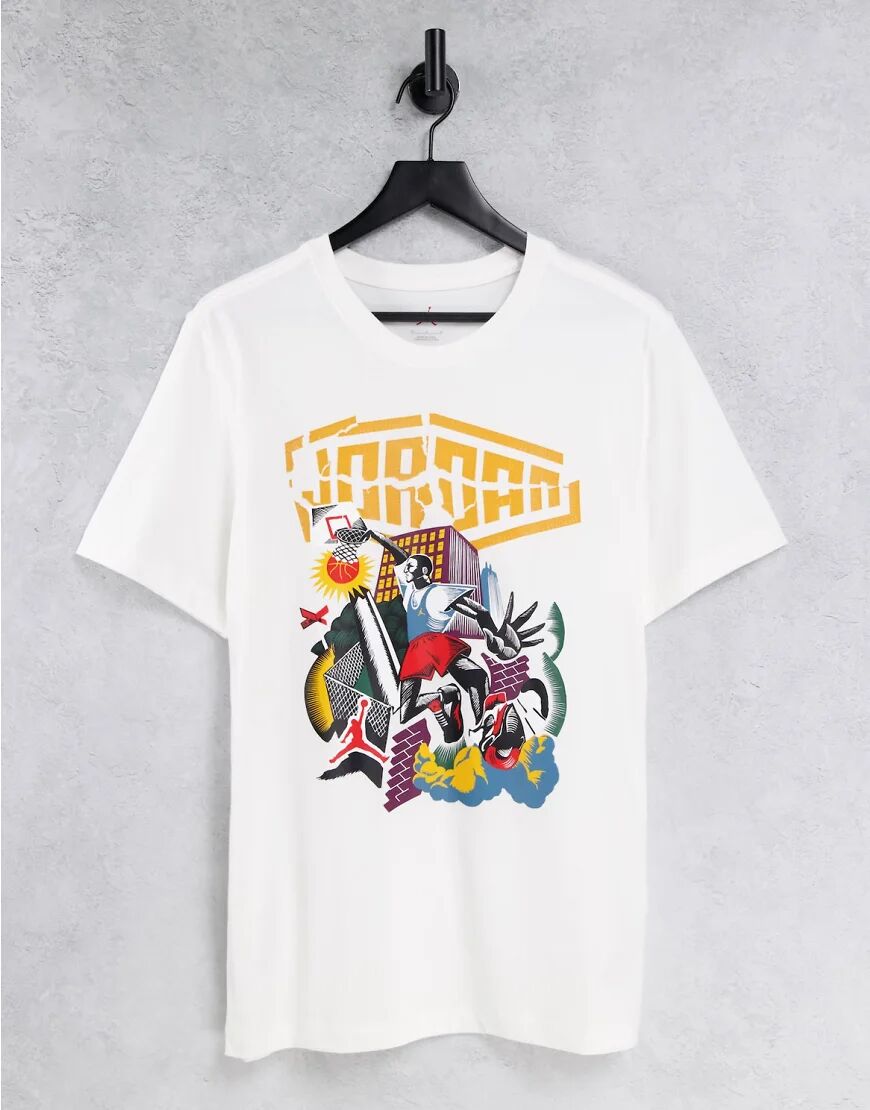 Jordan Nike Jordan chest print t-shirt in white  White