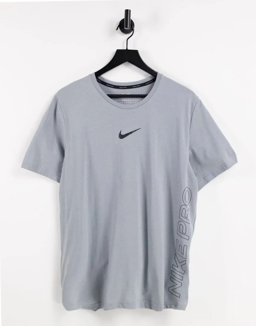 Nike Training Nike Pro Training burnout t-shirt in grey  Grey