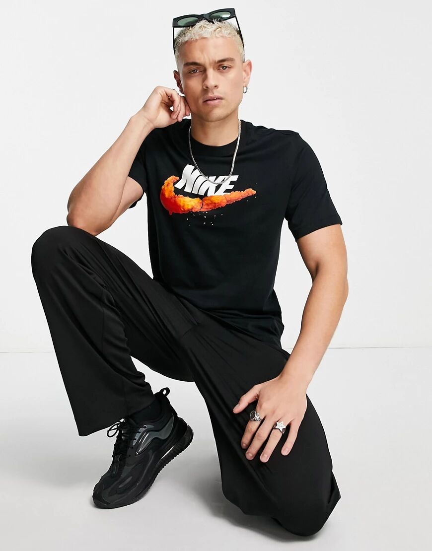 Nike Sole Food chest print t-shirt in black  Black