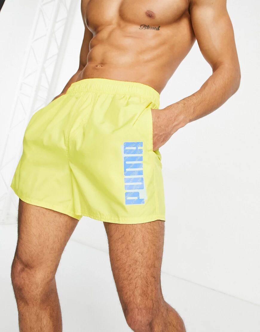 Puma ESS swim shorts in yellow  Yellow