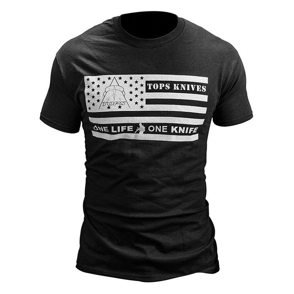 TOPS Knives TOPS T-Shirt Flag Logo Black Xl