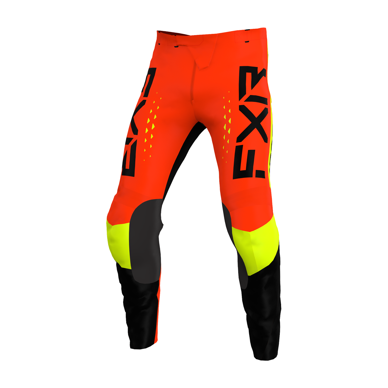 FXR Crossbukser FXR Clutch Pro Svart-Nuke Rød-HiVis