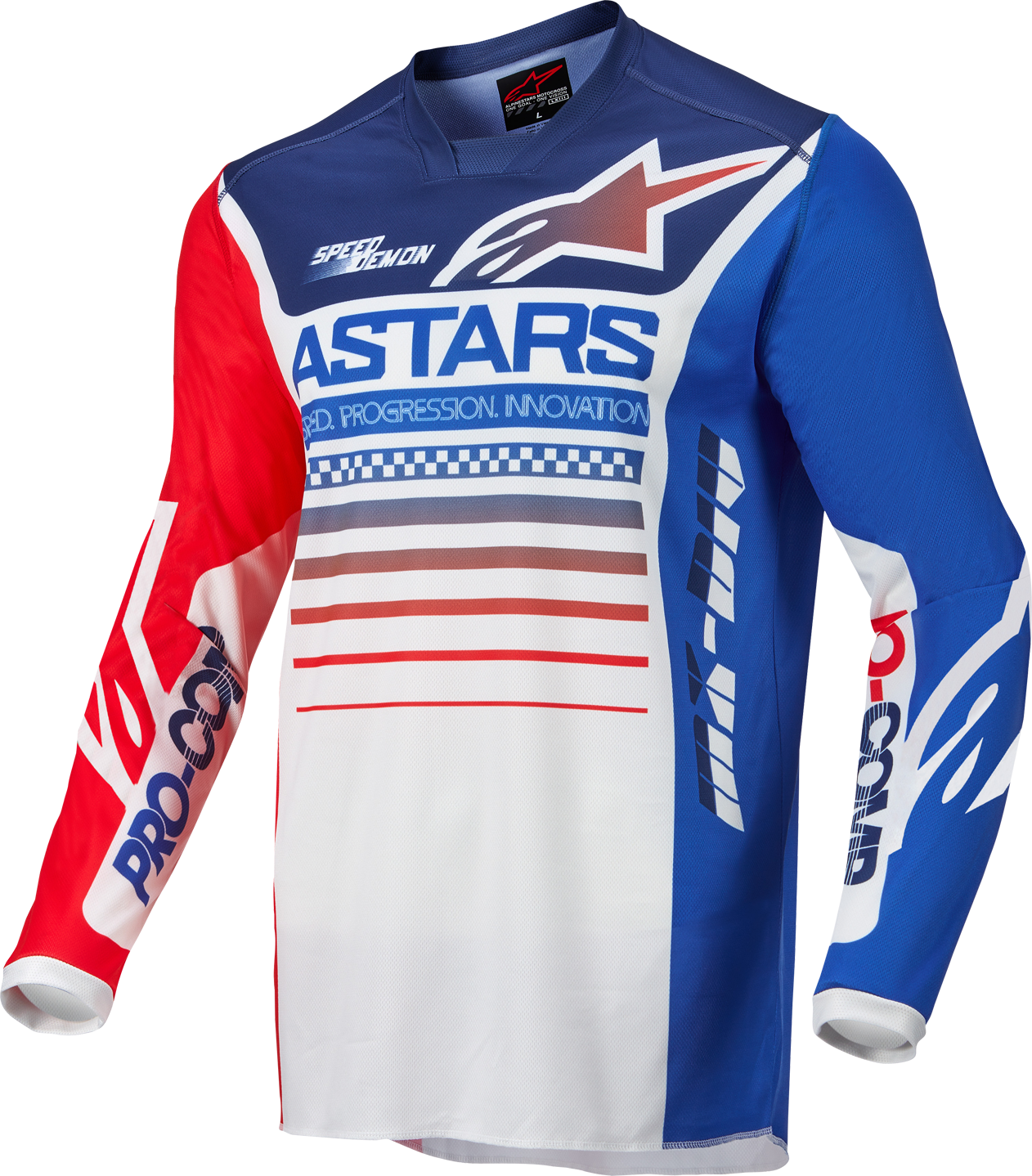 Alpinestars Crosstrøye Alpinestars Racer Compass Hvit-Rød-Blå