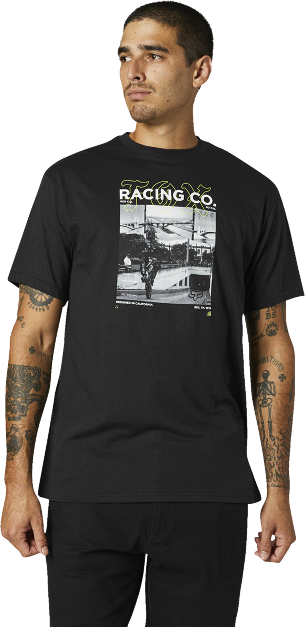 FOX T-Skjorte FOX Racing Decrypted Tee Svart