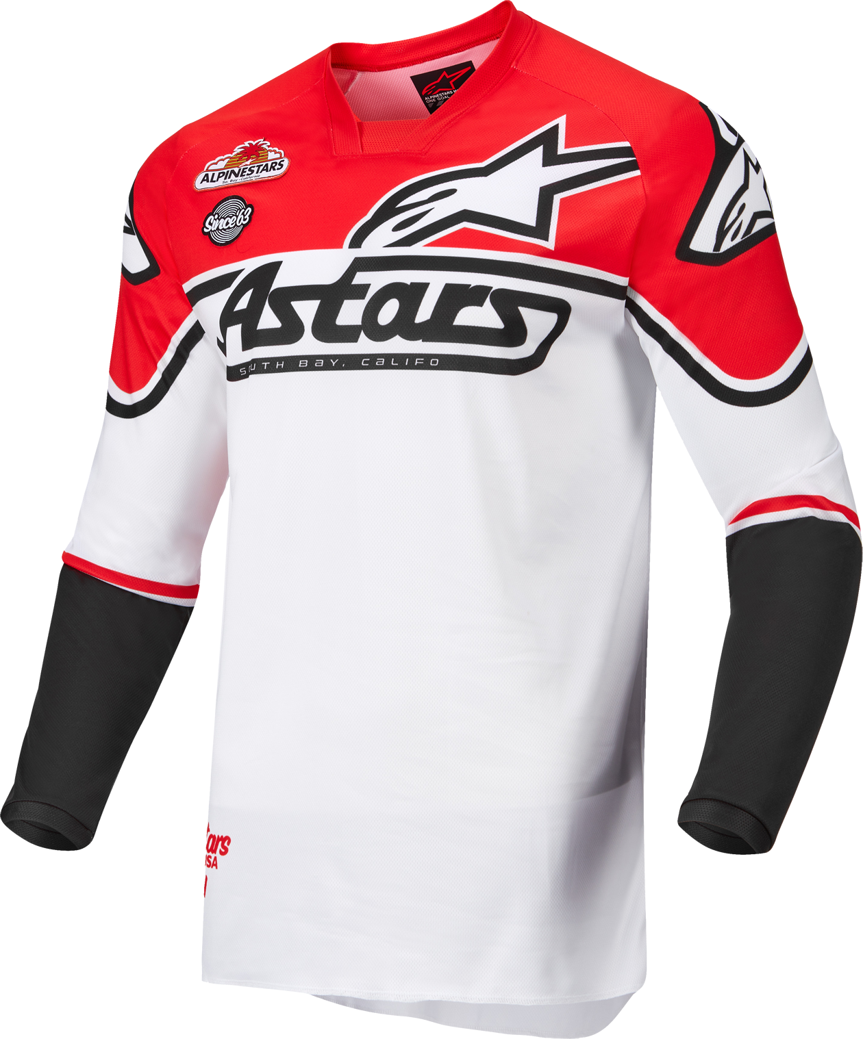 Alpinestars Crosstrøye Alpinestars Racer Flagship Hvit-Rød-Svart