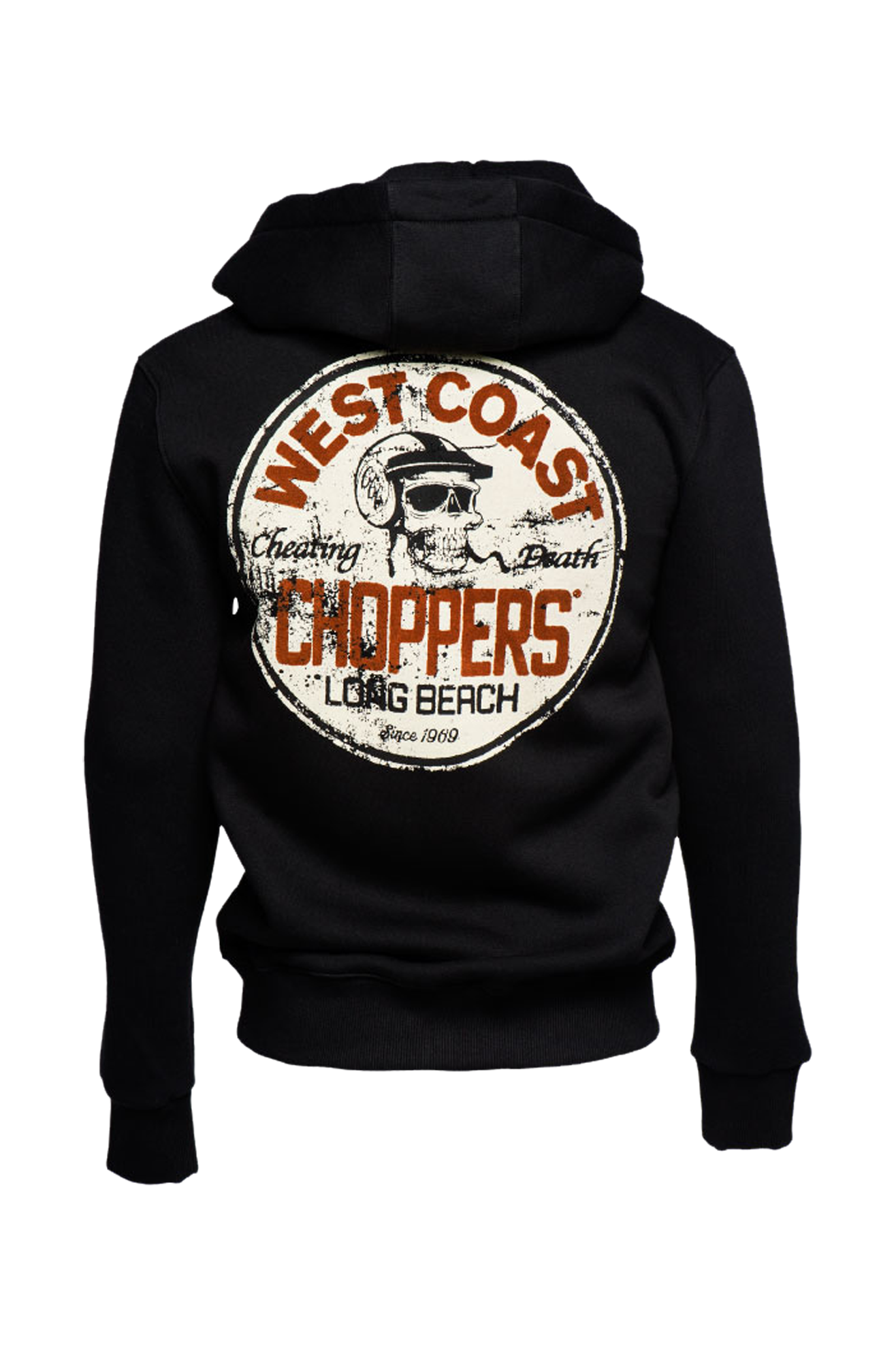 West Coast Choppers Hoodie West Coast Choppers Cheating Death Zip Svart