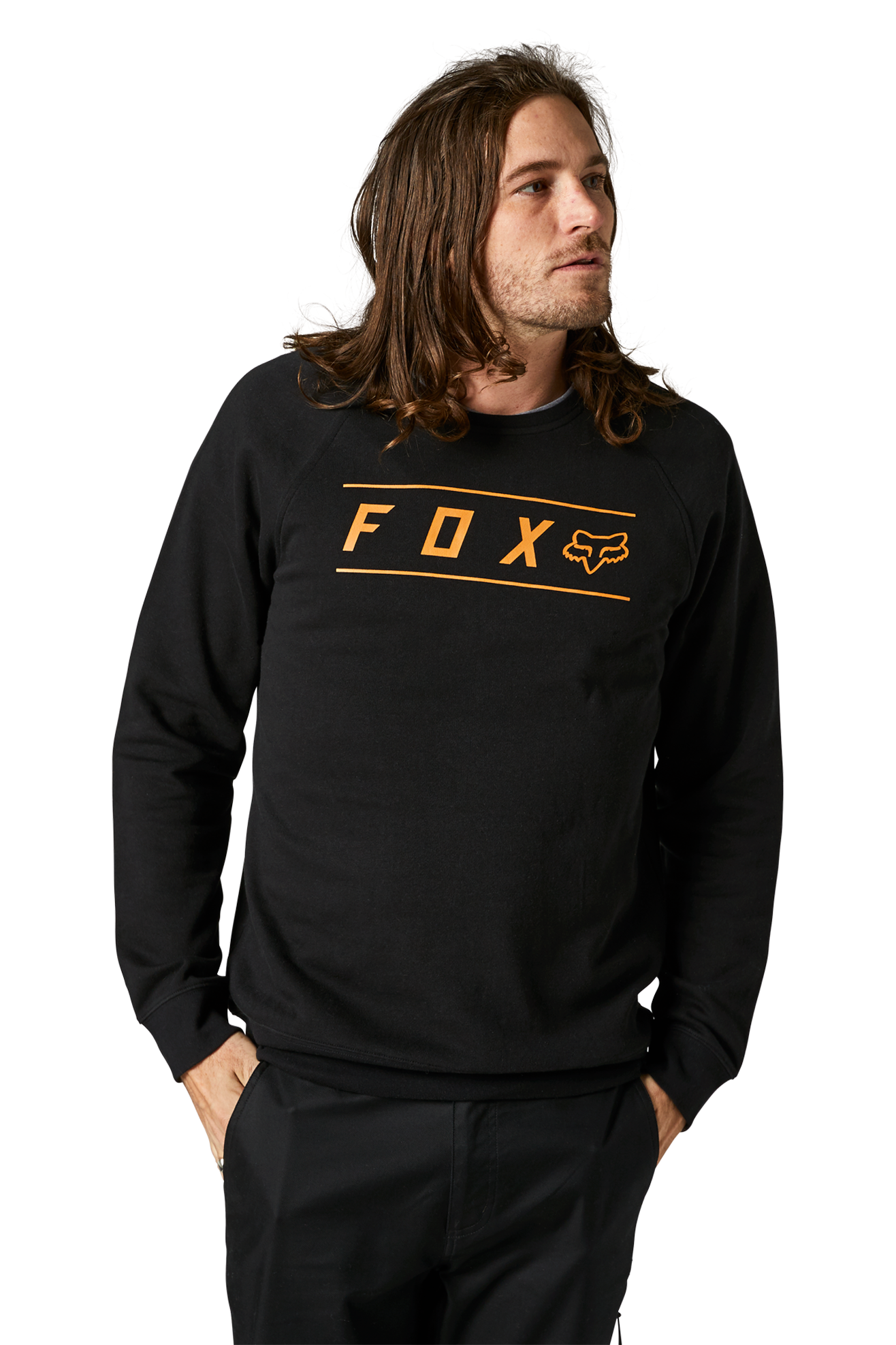 FOX Trøye FOX Pinnacle Crew Fleece Svart