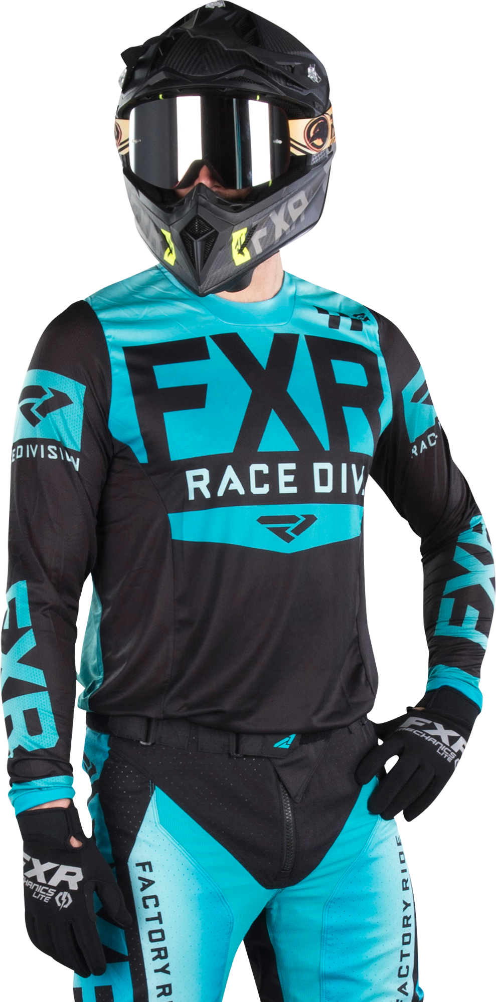 FXR Crosstrøye FXR Helium Svart-Mint-Seafoam