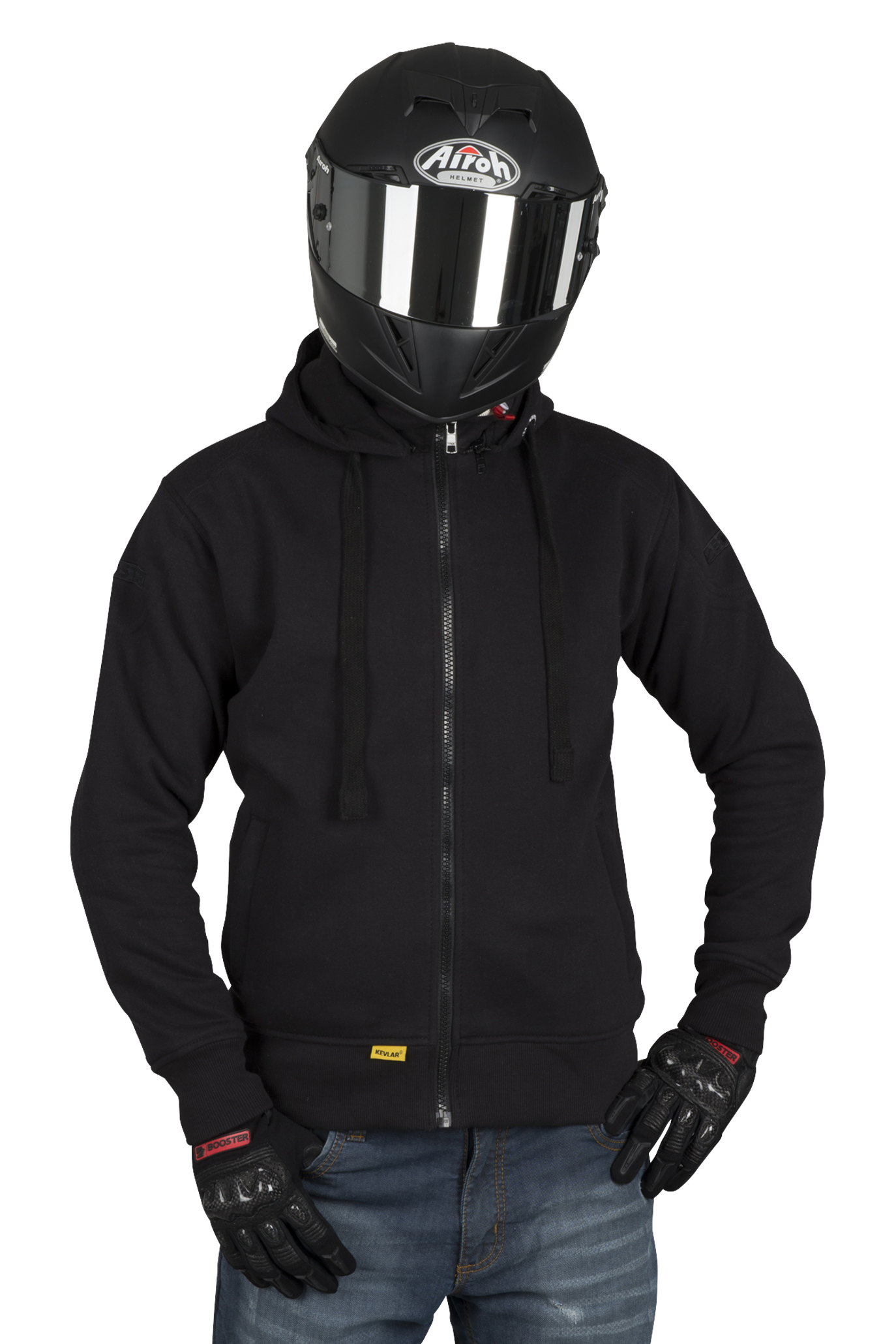 Booster Motorcycle Products MC-Hoodie Aramid Booster Core Svart