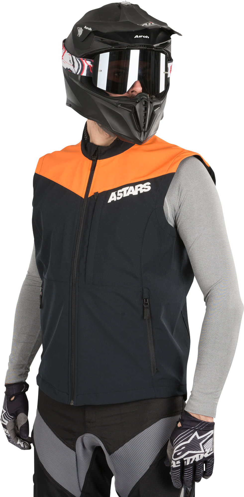 Alpinestars Endurovest Alpinestars Session Race Svart-Oransje Fluo