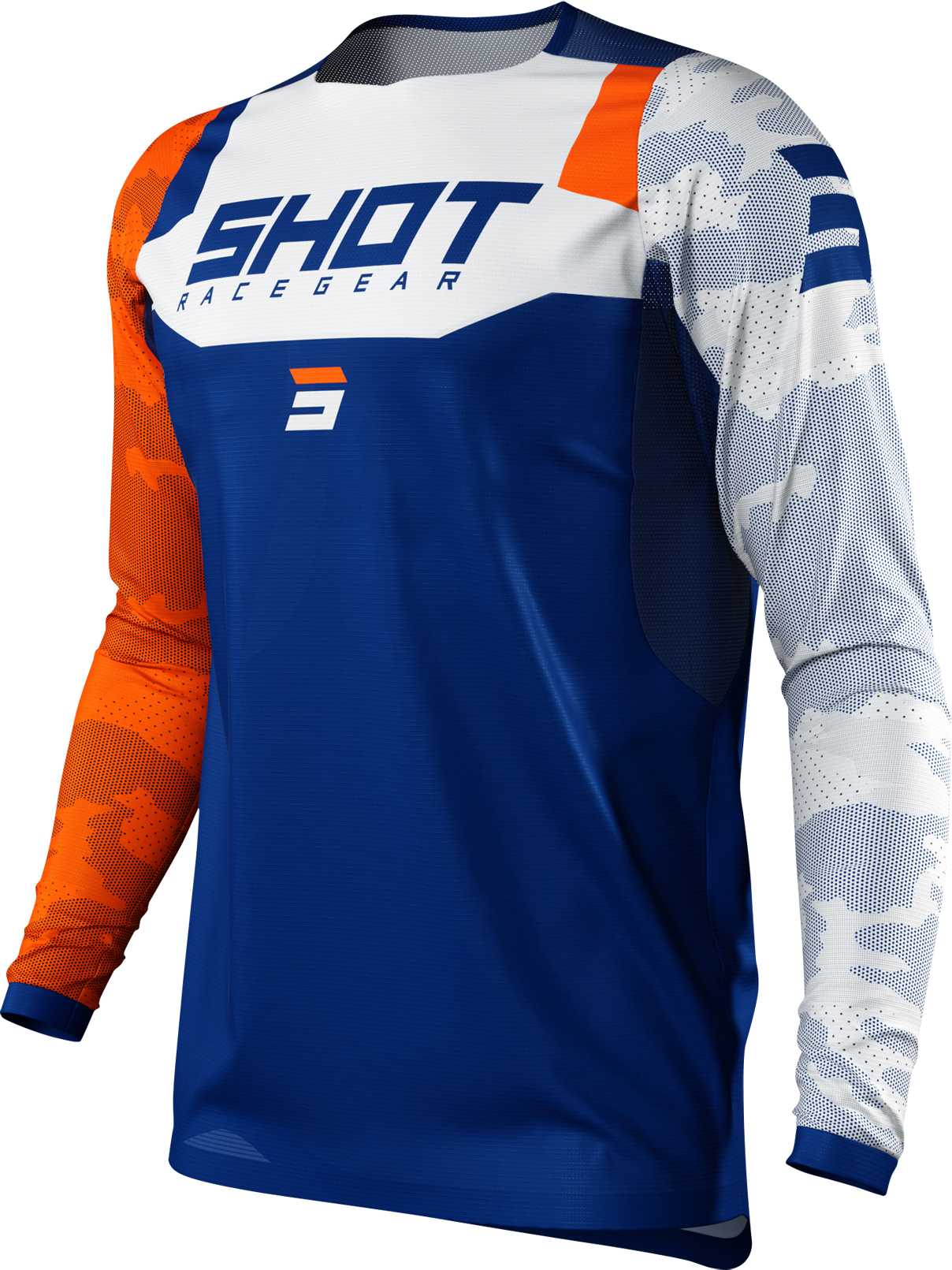 Shot Race Gear Crosstrøye Shot Camo Kamo-Oransje