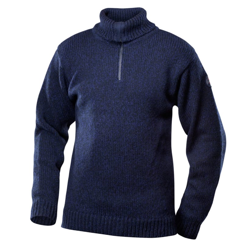 Devold Nansen Sweater Zip Neck Blå
