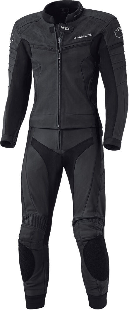 Held Spire Two Piece Motorcycle Leather Suit To stykke Motorsykkel skinn Dress 56 Svart