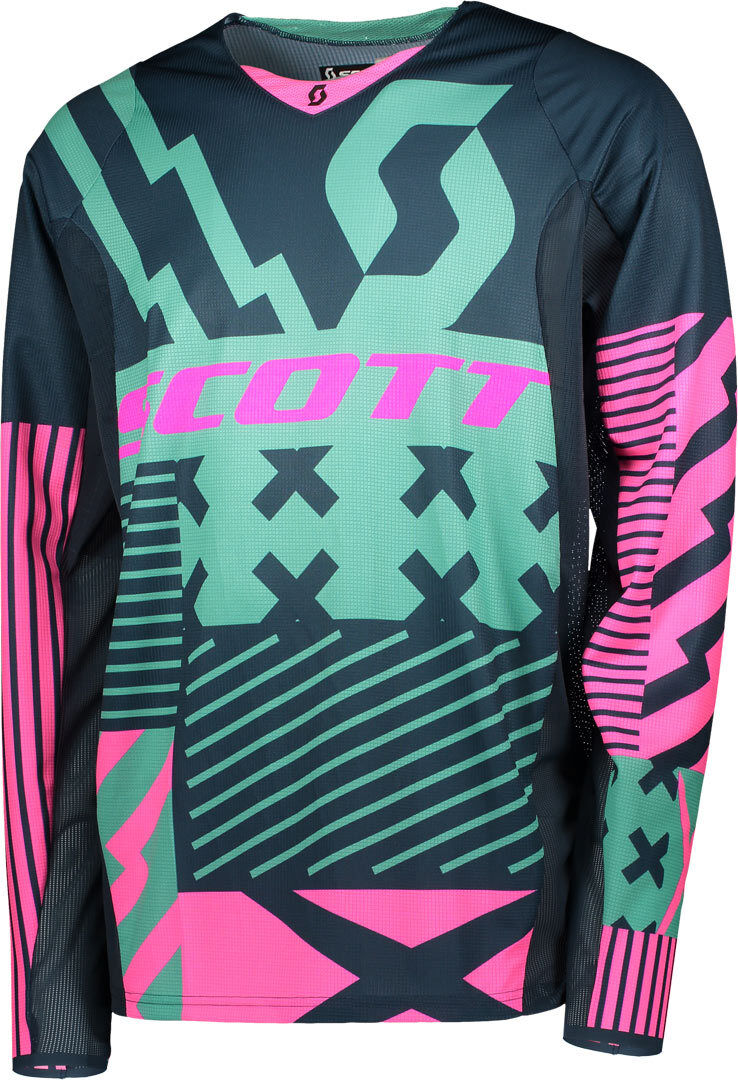 Scott 450 Patchwork Motocross Jersey L Blå