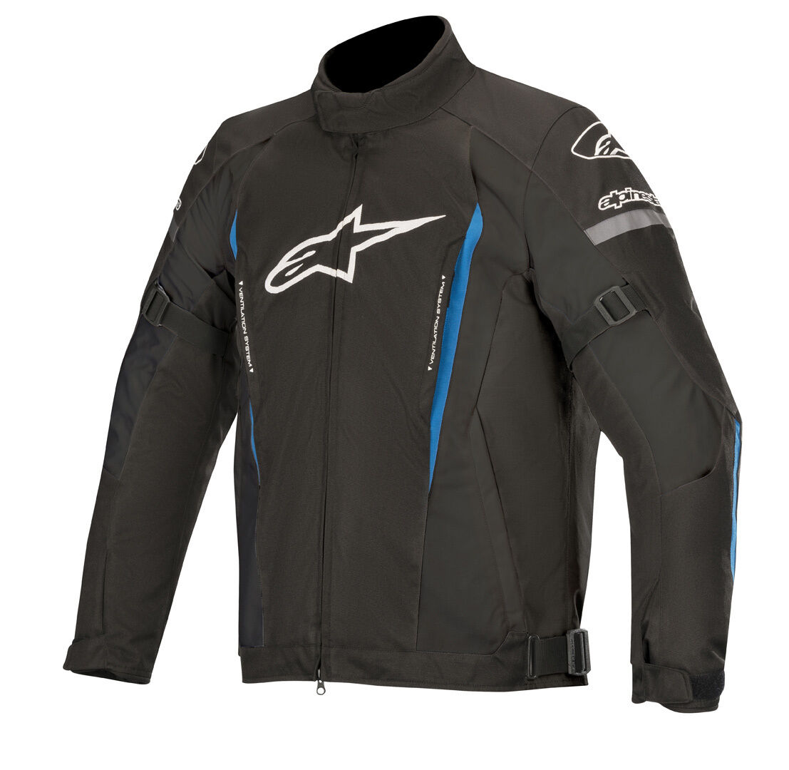 Alpinestars Gunner v2 Vanntett motorsykkel tekstil jakke XL Svart Blå