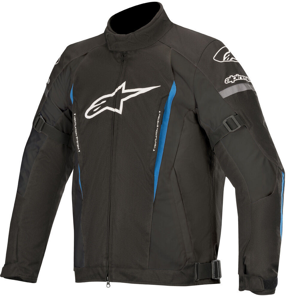 Alpinestars Gunner v2 Vanntett motorsykkel tekstil jakke M Svart Blå