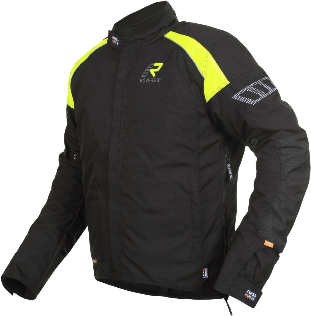 Rukka Herm Gore-Tex Motorcycle Textile Jacket Motorsykkel tekstil jakke 48 Svart Gul