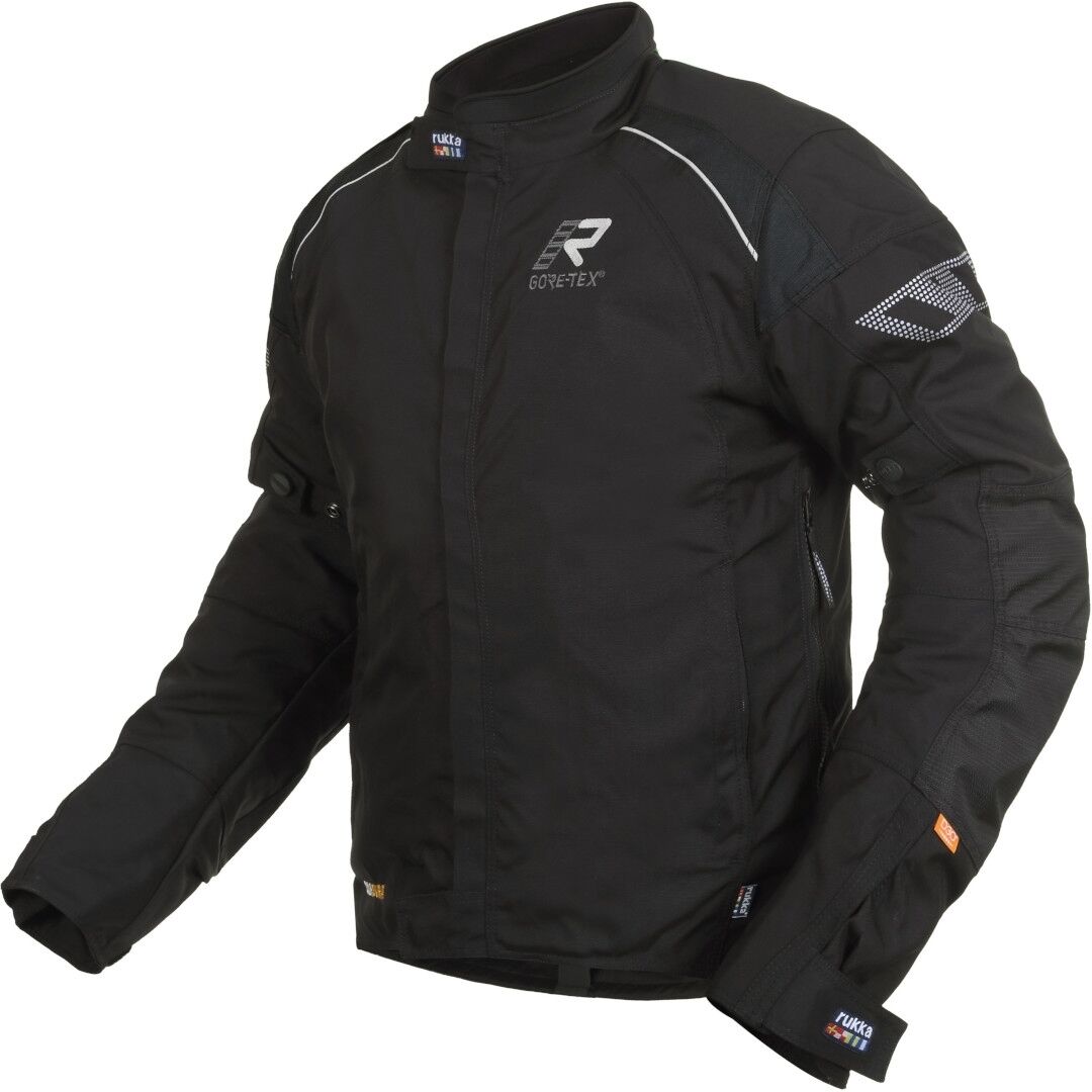 Rukka Herm Gore-Tex Motorcycle Textile Jacket Motorsykkel tekstil jakke 48 Svart Sølv