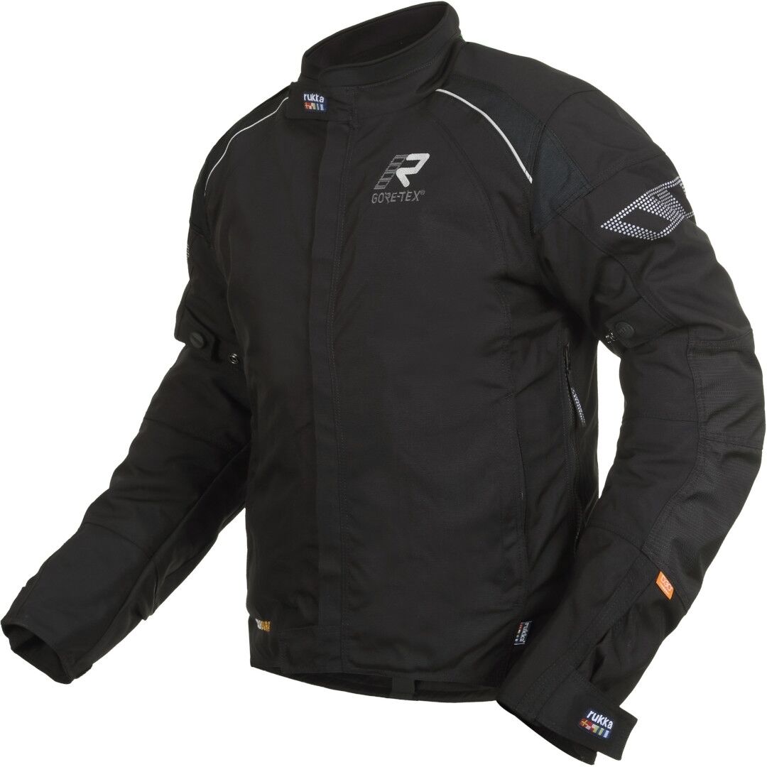 Rukka Herm Gore-Tex Motorcycle Textile Jacket Motorsykkel tekstil jakke 56 Svart Sølv