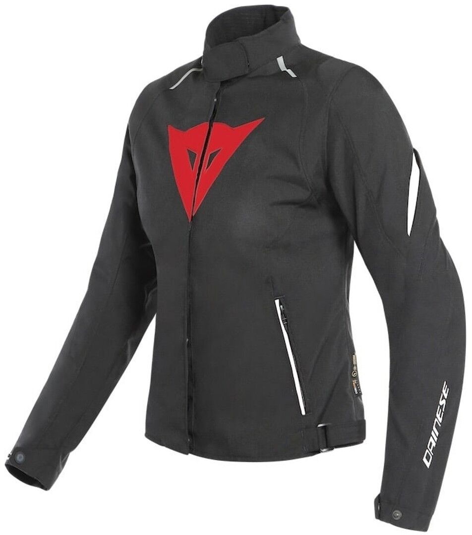 Dainese Laguna Seca 3 D-Dry Ladies motorsykkel tekstil jakke 50 Svart Hvit Rød