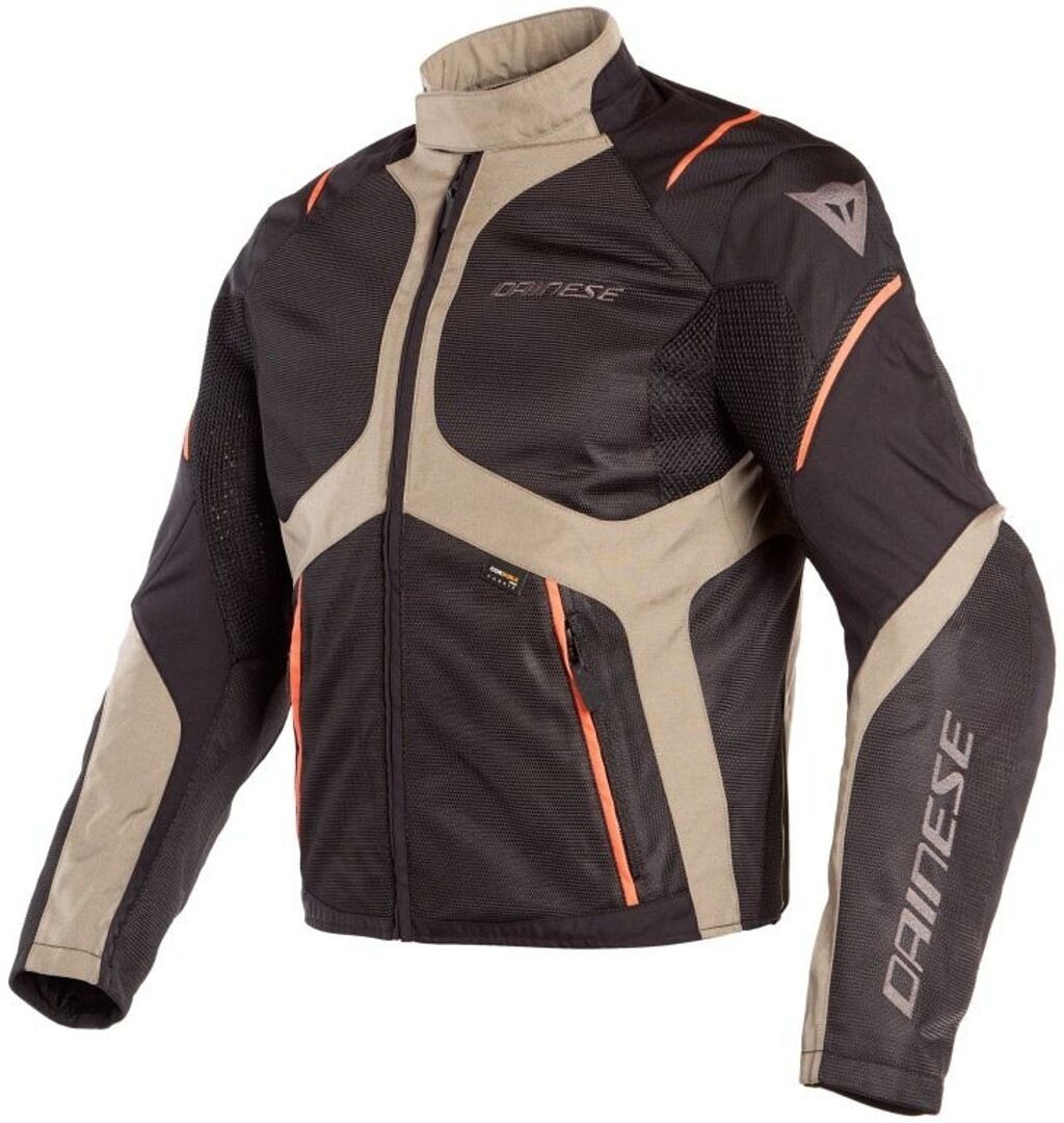 Dainese Sauris D-Dry Motorsykkel tekstil jakke 54 Svart Brun