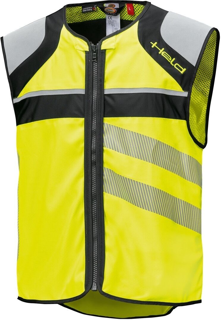 Held Flashlight LED sikkerhet Vest 4XL Svart Gul