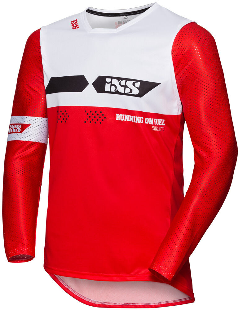 IXS MX Jersey 19 2.0 Slim Motocross Jersey XS Hvit Rød