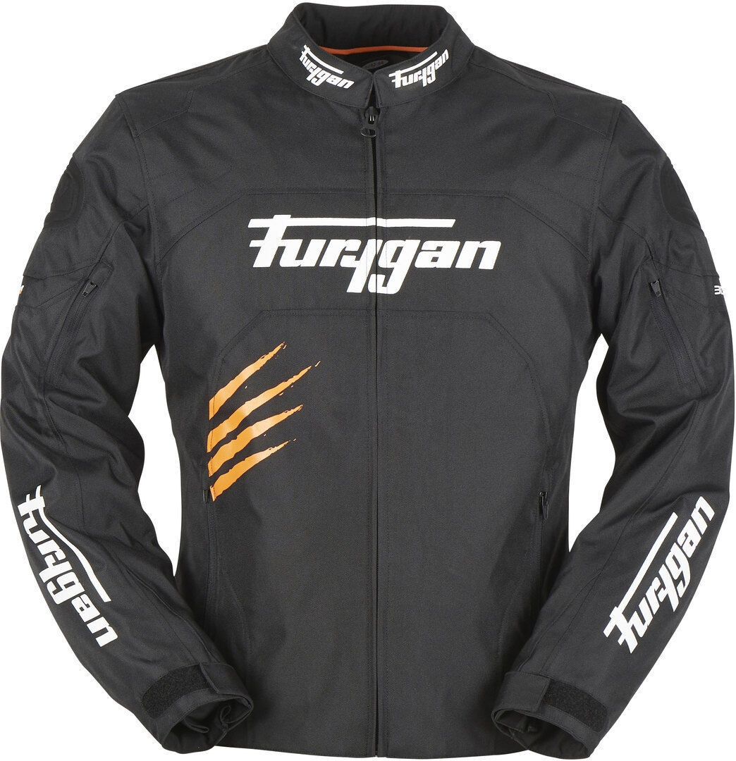 Furygan Rock Motorsykkel tekstil jakke 3XL Svart Oransje
