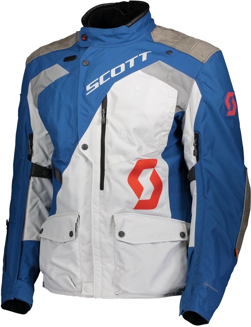 Scott Dualraid Dryo Motorsykkel tekstil jakke L Grå Blå