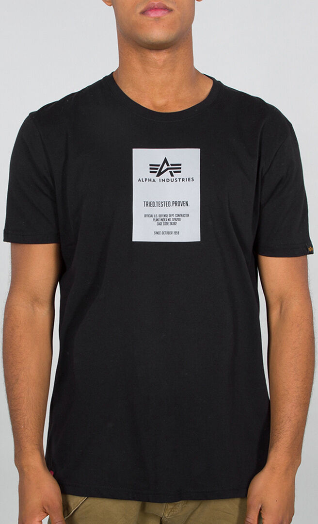 Alpha Industries Reflective Label T-shirt S Svart