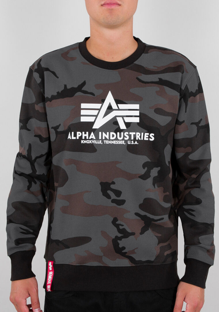 Alpha Industries Basic Camo Sweatshirt L Svart Flerfarget