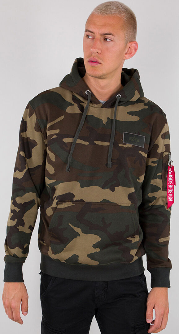 Alpha Industries Back Print Camo Hettegenser XS Flerfarget