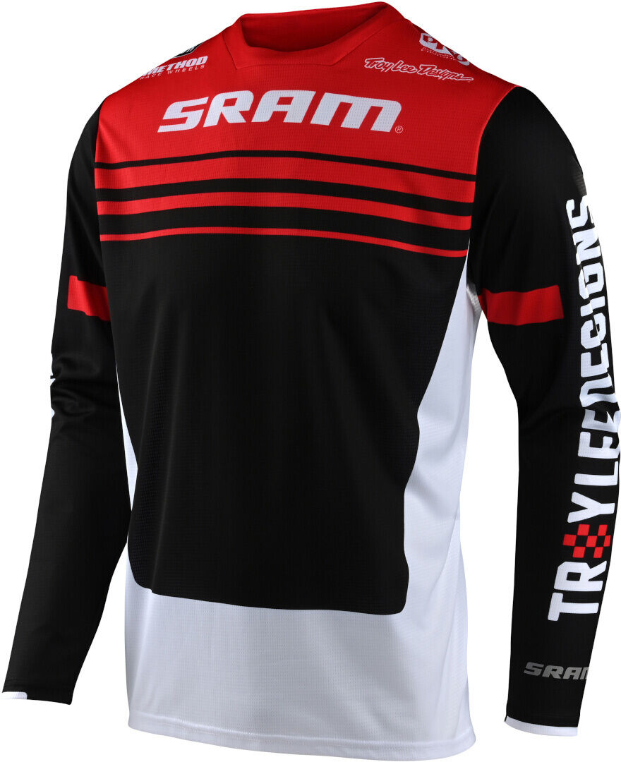 Troy Lee Designs Sprint Formula SRAM Bicycle Jersey Sykkel Jersey S Svart Hvit Rød