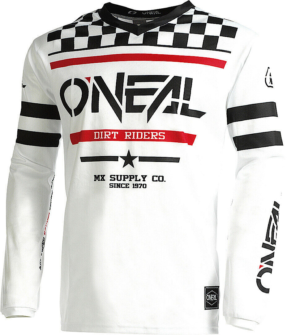 Oneal Element Squadron V.22 Motocross-trøyen 2XL Svart Hvit Rød
