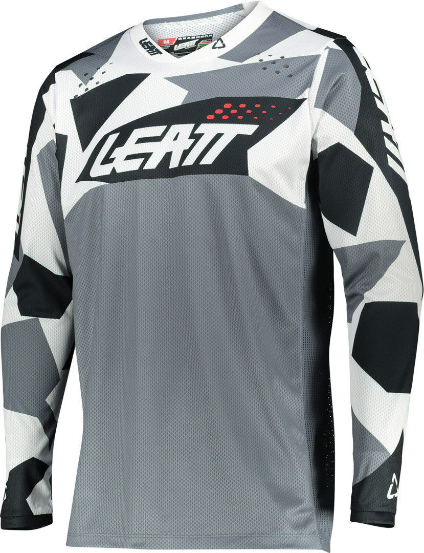 Leatt Moto 4.5 Lite Camo Motocross-trøyen XL Svart Hvit