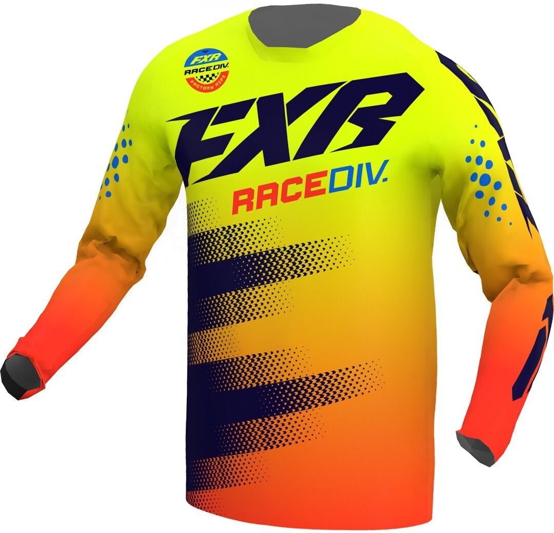 FXR Clutch Stripes Motocross-trøyen XS Gul Oransje