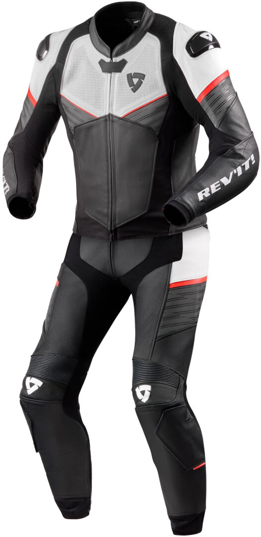 Revit Beta 1-delt motorsykkel skinn dress 54 Svart Hvit Rød