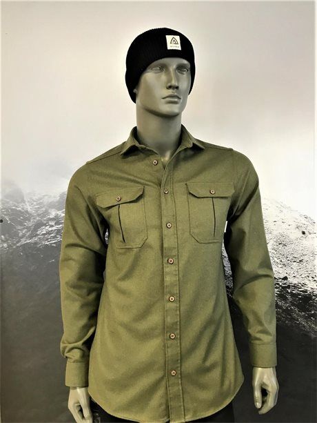 Aclima LeisureWool Reborn Wool Shirt M's Olive Melange  XL