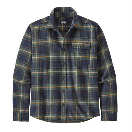 Patagonia L/S Organic Cotton MW Fjord Flannel Shirt M's New Navy  L