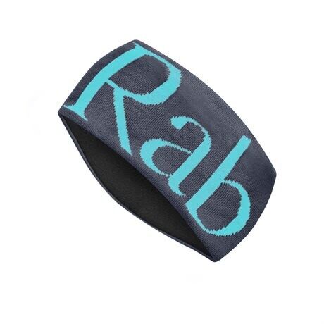 RAB Knitted logo Headband Ebony/Seaglass
